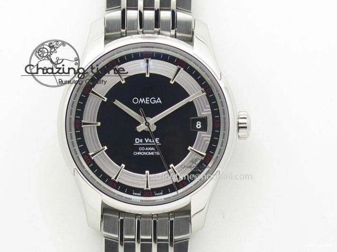 0812 Contemporary Planet Ocean SS Bp Maker 45mm Black Bezel Orange Numbers On SS Bracelet A 8217